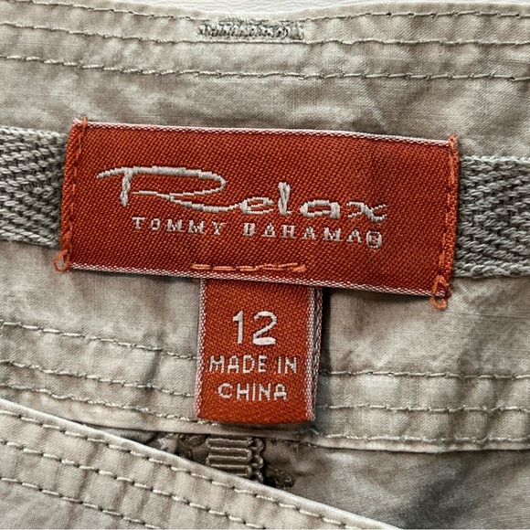 Tommy Bahama Womens Relax Cargo Capri Size 12 Drawstring Hem Pockets 100% Cotton - Picture 3 of 10